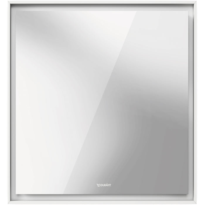 Duravit L-Cube LC7380000006000 LED Bathroom Mirror, Matte White Aluminum, 3500K