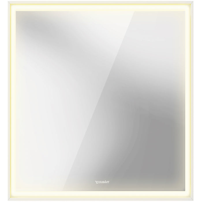 Duravit L-Cube LC7380000006000 LED Bathroom Mirror, Matte White Aluminum, 3500K