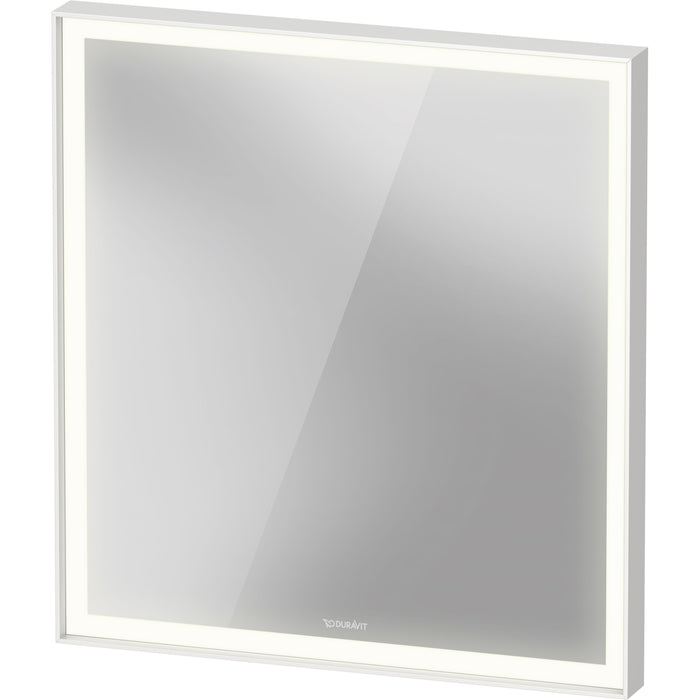 Duravit L-Cube LC7380000006000 LED Bathroom Mirror, Matte White Aluminum, 3500K