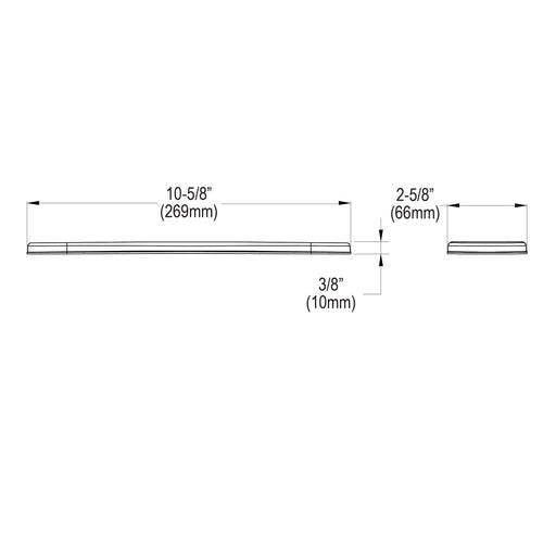Dimension drawing for Elkay LK134CR 3-Hole Deck Plate/Escutcheon in Chrome