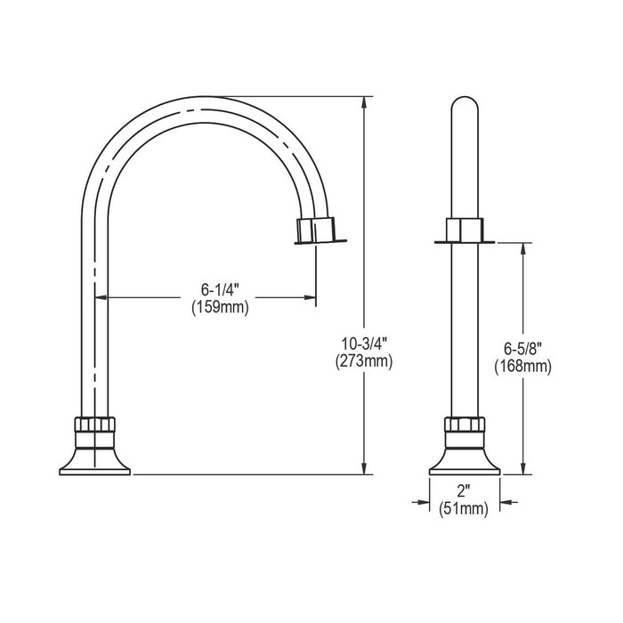 Elkay LK396A Deck Mount 10-3/4" Spout