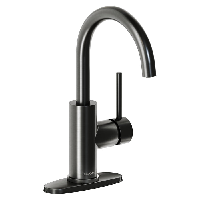 Elkay LKAV3021BK 1 Hole Bar Faucet with Lever Handle in Black Stainless