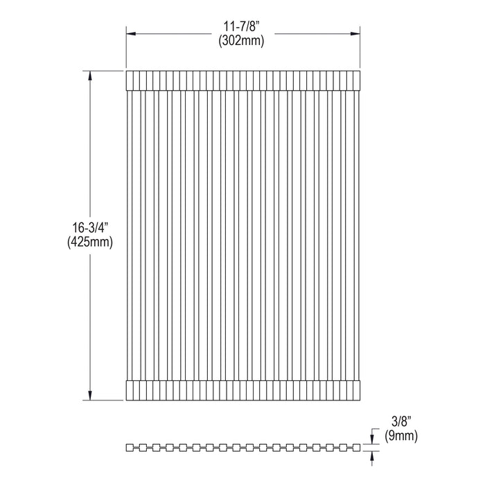 Elkay LKDR1317RU Silicone 16-3/4" x 11-7/8" x 3/8" Drying Rack in Black