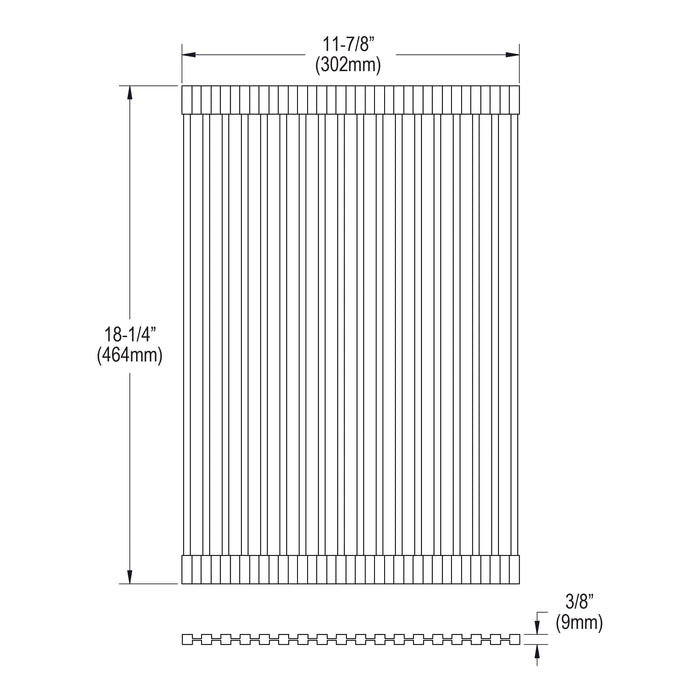Elkay LKDR1318RU Silicone 18-1/4" x 11-7/8" x 3/8" Drying Rack in Black