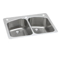 Elkay LKHSR33229PD3 Stainless Steel 3-Hole Double-Bowl Dual-Mount Kitchen Sink