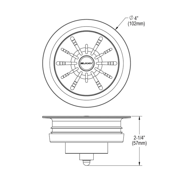 Elkay LKPDQD1RT Quartz Drain Polymer Disposer Flange in Ricotta