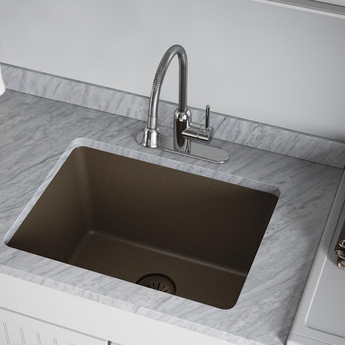 Elkay LKPDQSMC Quartz Drain Basket Strainer/ Stop in Mocha