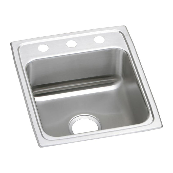 Elkay LR15223 Stainless Steel 3-Hole Single-Bowl Drop-In Kitchen Sink