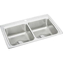 Elkay LR3322PD1 Stainless Steel 1-Hole Double-Bowl Drop-In Kitchen Sink