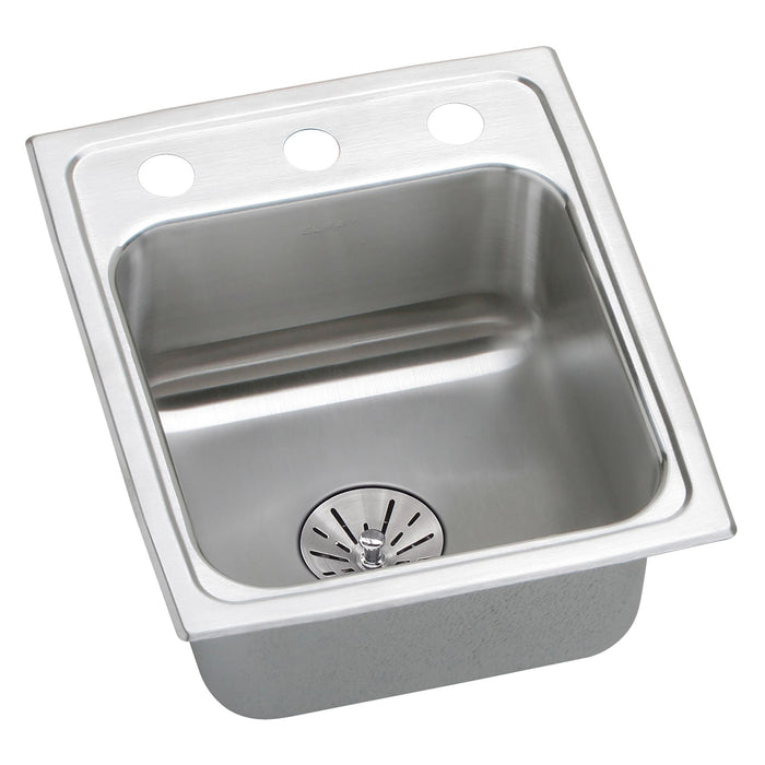 Elkay LRADQ151765PD3 Stainless Steel 3-Hole Single-Bowl Drop-In Sink