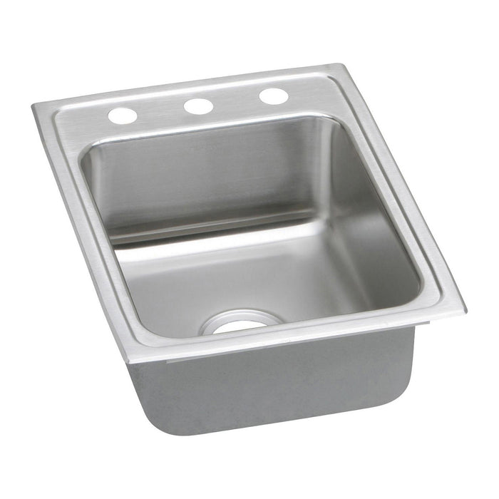 Elkay LRADQ1722553 Stainless Steel 3-Hole Single-Bowl Drop-In Sink