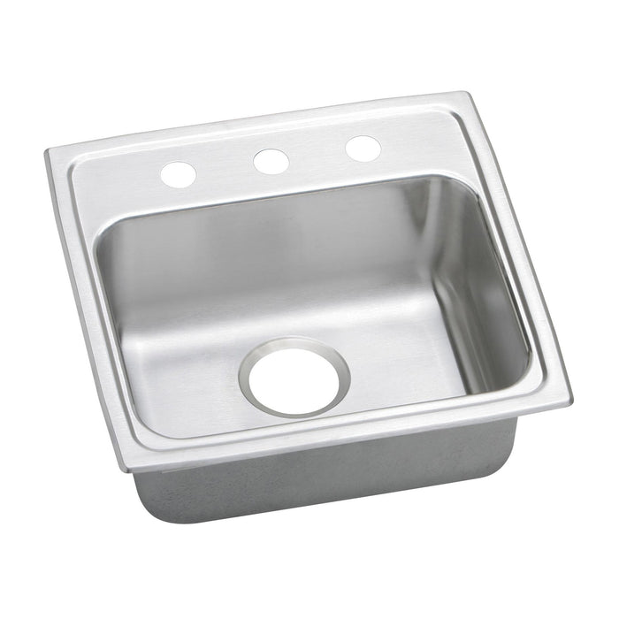 Elkay LRADQ1919653 Stainless Steel 3-Hole Single-Bowl Drop-In Sink