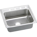 Elkay LRADQ2521503 Stainless Steel 3-Hole Single-Bowl Drop-In Kitchen Sink