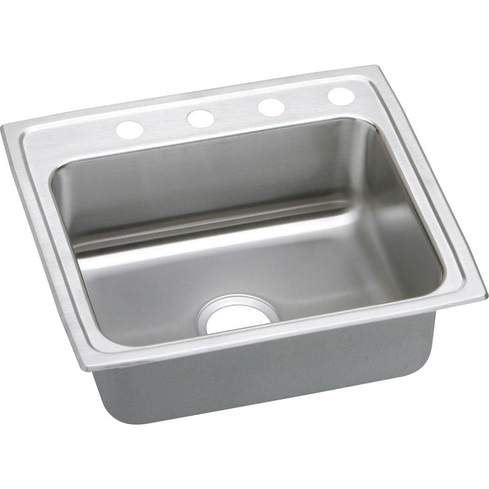 Elkay LRADQ2521503 Stainless Steel 3-Hole Single-Bowl Drop-In Kitchen Sink