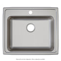 Elkay LRAD252155MR2 25" x 21-1/4" Stainless Steel Single-Bowl Drop-In Kitchen Sink in Lustrous Satin