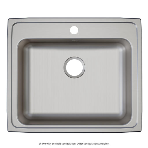 Elkay LRAD252155MR2 25" x 21-1/4" Stainless Steel Single-Bowl Drop-In Kitchen Sink in Lustrous Satin