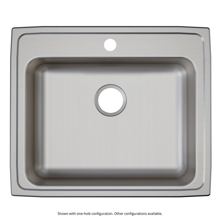 Elkay LRAD252155MR2 25" x 21-1/4" Stainless Steel Single-Bowl Drop-In Kitchen Sink in Lustrous Satin