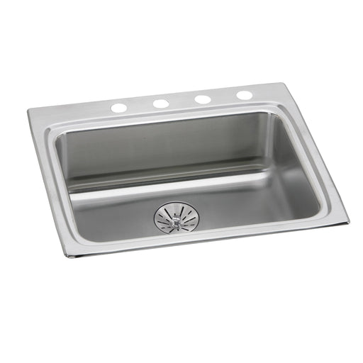 Elkay LRAD252265PD4 Stainless Steel 4-Hole Single-Bowl Drop-In Kitchen Sink
