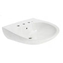 The TOTO LT242.8G#01 is the Prominence 26" lavatory basin in Cotton White with 8" faucet centers and SanaGloss ceramic glaze for easy maintenance.