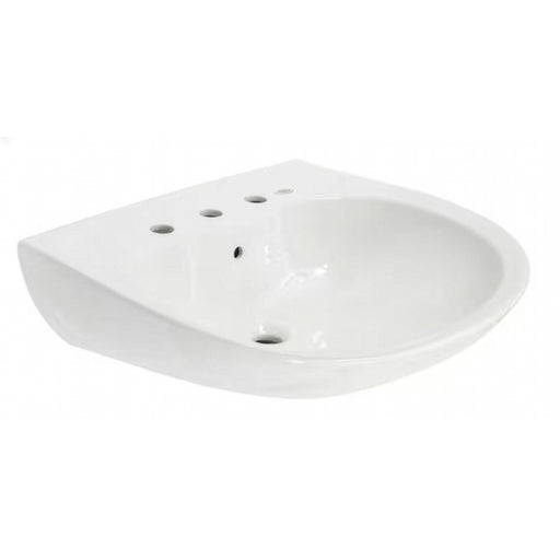 The TOTO LT242.8G#01 is the Prominence 26" lavatory basin in Cotton White with 8" faucet centers and SanaGloss ceramic glaze for easy maintenance.