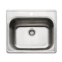 Houzer LTS-2522-1 Laundry 25" Stainless Steel Drop-in Topmount 1-Hole Single Bowl Sink 12" Deep Laundry Sink