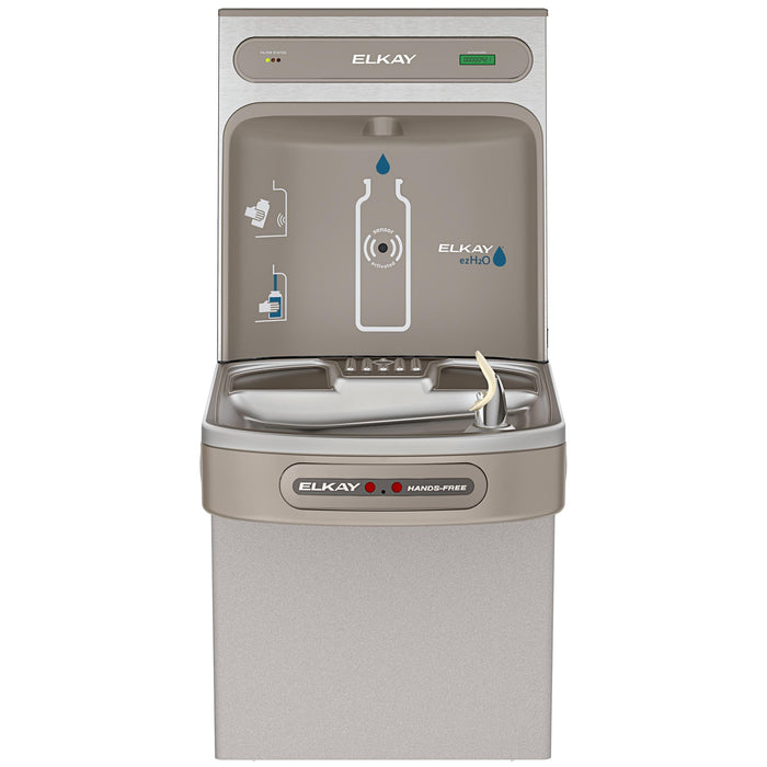 Elkay LZO8WSLK Bottle Filling Station with Water Cooler in Light Gray Granite