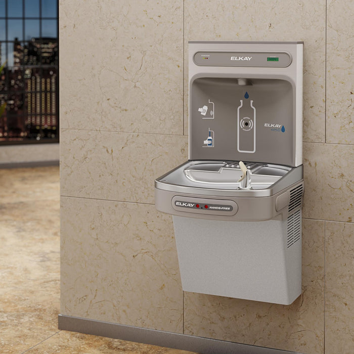 Elkay LZO8WSLK Bottle Filling Station with Water Cooler in Light Gray Granite