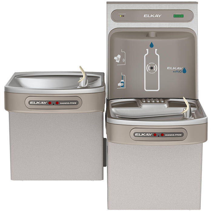 Elkay LZOOTL8WSLK Bottle Filling Station with Water Cooler in Light Gray Granite