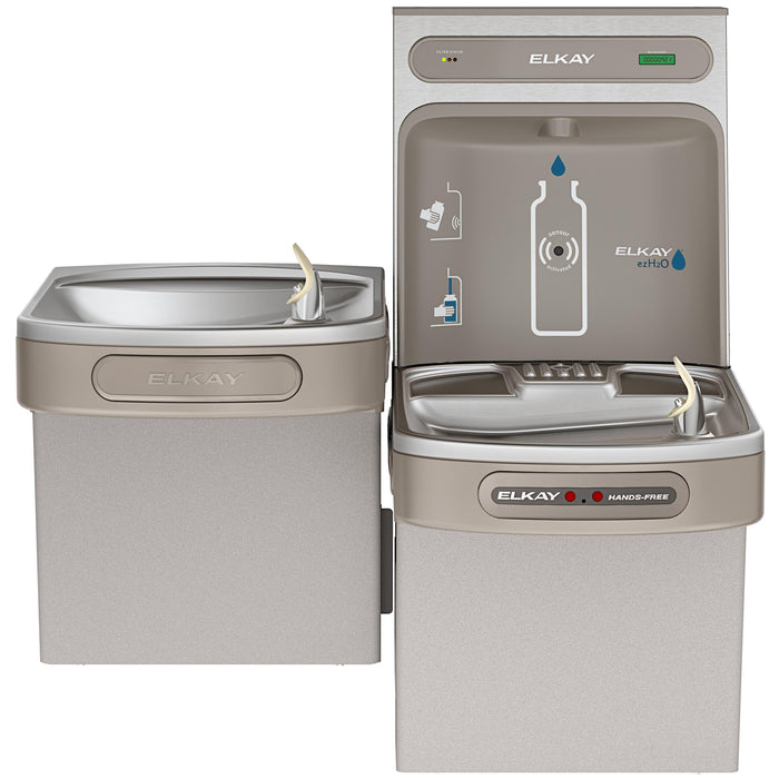 Elkay LZOTL8WSLK Bottle Filling Station with Water Cooler in Light Gray Granite