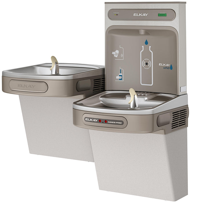 Elkay LZOTL8WSLK Bottle Filling Station with Water Cooler in Light Gray Granite