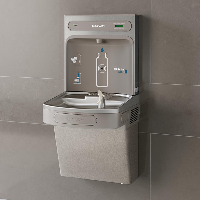 Elkay LZSDWSLK Bottle Filling Station with Water Cooler in Light Gray Granite