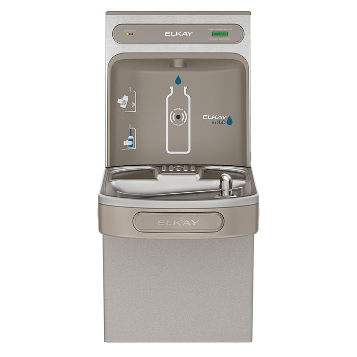 Elkay LZSDWSVRLK Bottle Filling Station with Water Cooler in Light Gray Granite
