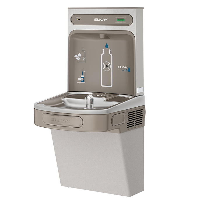 Elkay LZSDWSVRLK Bottle Filling Station with Water Cooler in Light Gray Granite