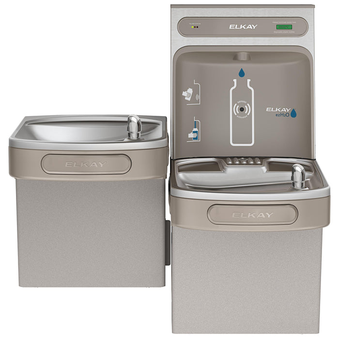 Elkay LZSTLDDWSVRLK Bottle Filling Station with Water Cooler in Light Gray Granite