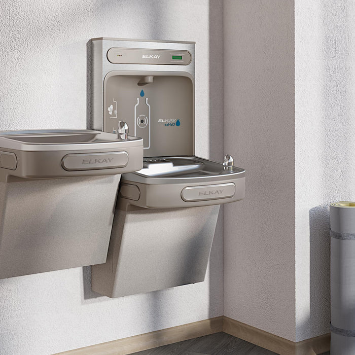 Elkay LZSTLDDWSVRLK Bottle Filling Station with Water Cooler in Light Gray Granite