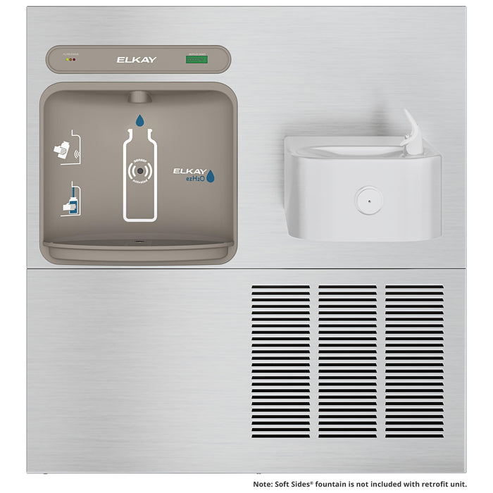 Elkay LZWS-ERFP8-RF Bottle Filling Station with Drinking Fountain in Stainless Steel