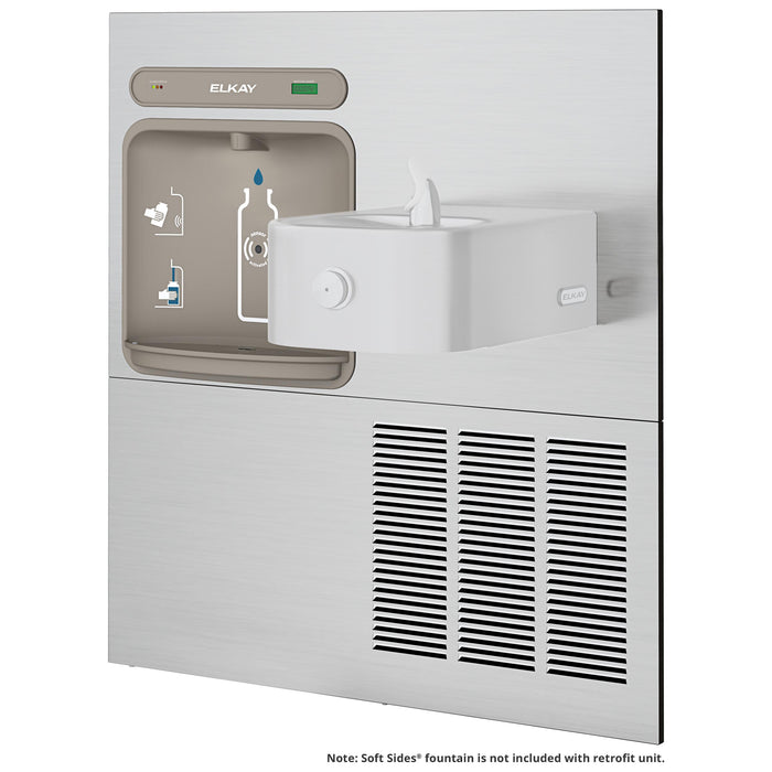 Elkay LZWS-ERFP8-RF Bottle Filling Station with Drinking Fountain in Stainless Steel
