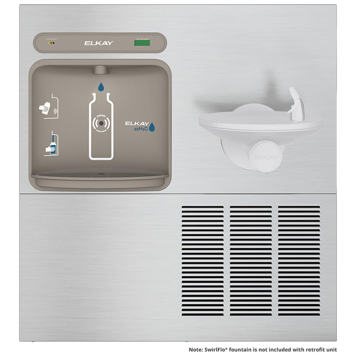 Elkay LZWS-ERPB8-RF Bottle Filling Station with Drinking Fountain in Stainless Steel