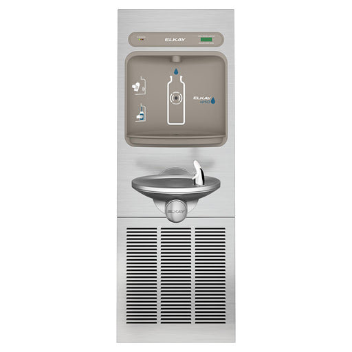 Elkay LZWS-LRPBM8K Bottle Filling Station with Drinking Fountain in Stainless Steel