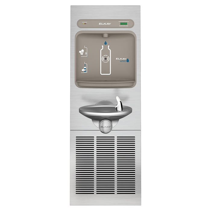 Elkay LZWS-LRPBM8K Bottle Filling Station with Drinking Fountain in Stainless Steel