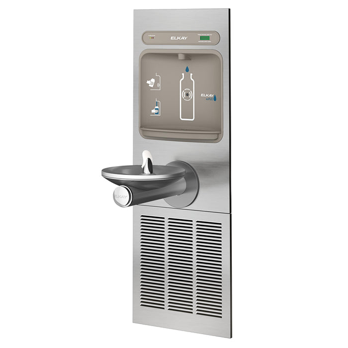Elkay LZWS-LRPBM8K Bottle Filling Station with Drinking Fountain in Stainless Steel