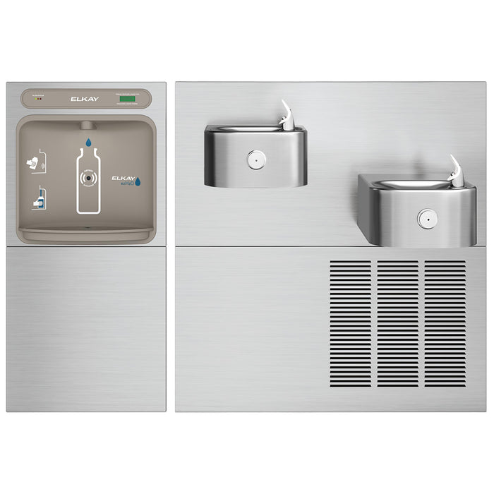 Elkay LZWS-SS28K Bottle Filling Station with Drinking Fountain in Stainless Steel