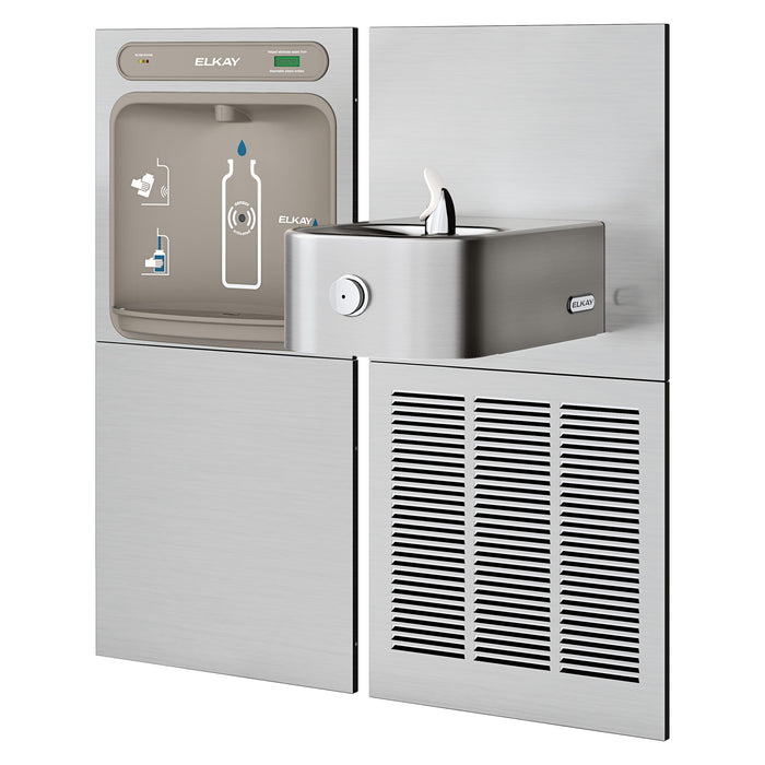 Elkay LZWS-SS8K Bottle Filling Station with Drinking Fountain in Stainless Steel