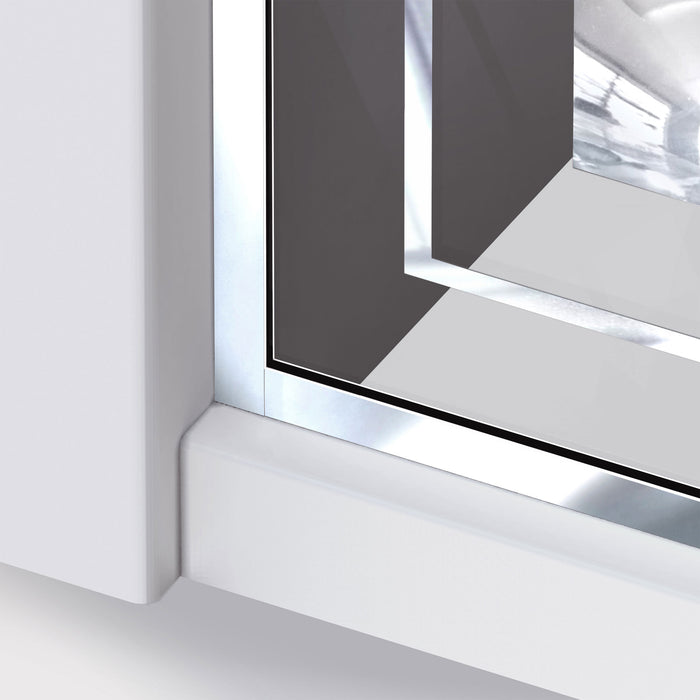 DreamLine D3234721M12-08 Linea Mira 34"W x 72"H Single Panel Frameless Shower Screen in Polished Stainless Steel