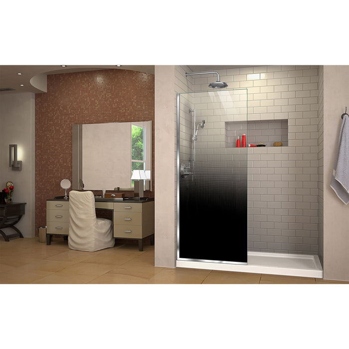 DreamLine D3234720PXB-01 Linea Ombre 34"W x 72"H Single Panel Frameless Shower Screen in Chrome