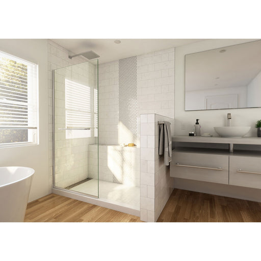 DreamLine SDLI30W720XTX04 Linea Frameless Shower Screen in Brushed Nickel
