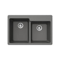 Houzer M-175U SLATE Quartztone 33" Slate Granite Composite Undermount 60/40 Double Bowl Kitchen Sink