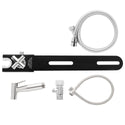 Brondell MBH-40-B CleanSpa black holster kit laid out overhead with sprayer, hoses, and T-valve