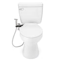 Brondell MBH-40-B CleanSpa sprayer in its black holster beside a toilet, full front view