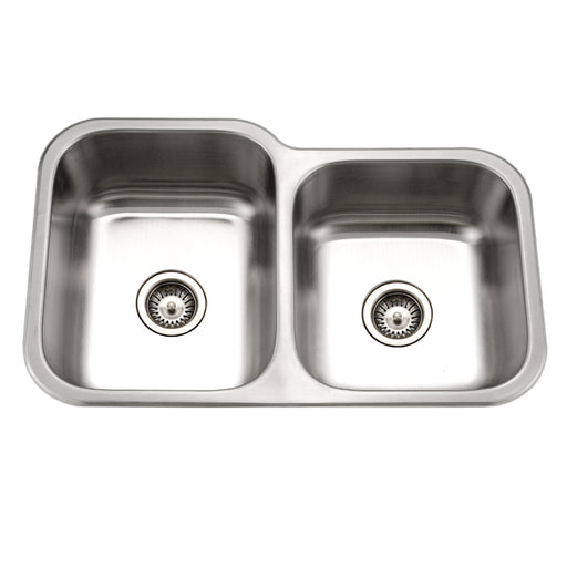 Houzer MEC-3220SR-1 Medallion Classic 32" Undermount 60/40 Double Bowl